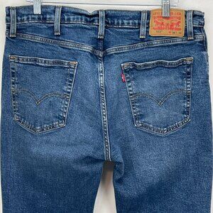 Levi's 511 Jeans Men 38x34 (actual 36x32) Blue Straight Slim Denim Pants Stretch